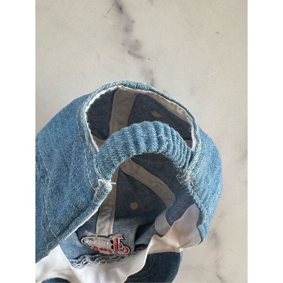 Vintage Justin boots denim hat baby unisex 1-4 year 90’s ones size fits most - Picture 4 of 6